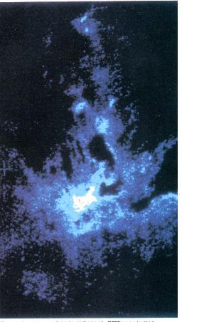 電波望遠鏡で観た星間雲の例